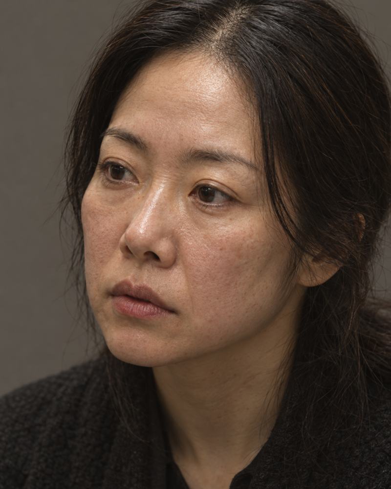 광대와 앞볼 클로즈업